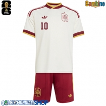Maglie da calcio Spagna Dani Olmo #10 Seconda Maglia Bambino Mondiali 2026  Manica Corta (+ Pantaloni corti)